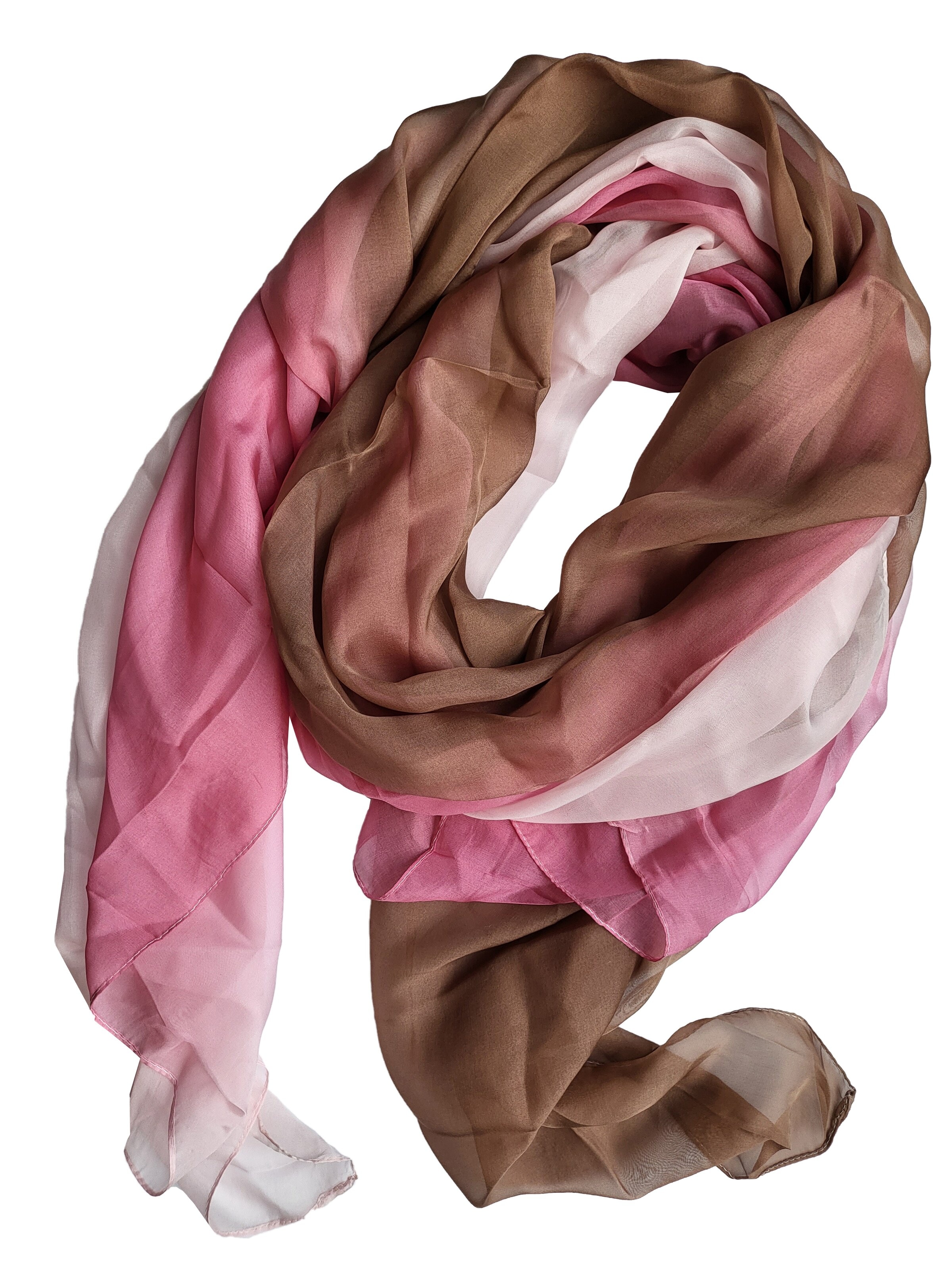 Posh Gear Oversized sjaal 'Chiffon Tri-Color' in Roze