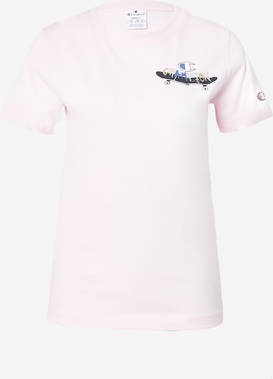 Champion Authentic Athletic Apparel T-shirt en bleu clair / rose / rouge / noir, Vue avec produit
