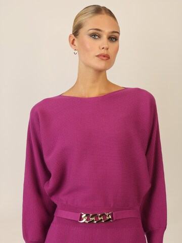 APART Knitted dress in Purple