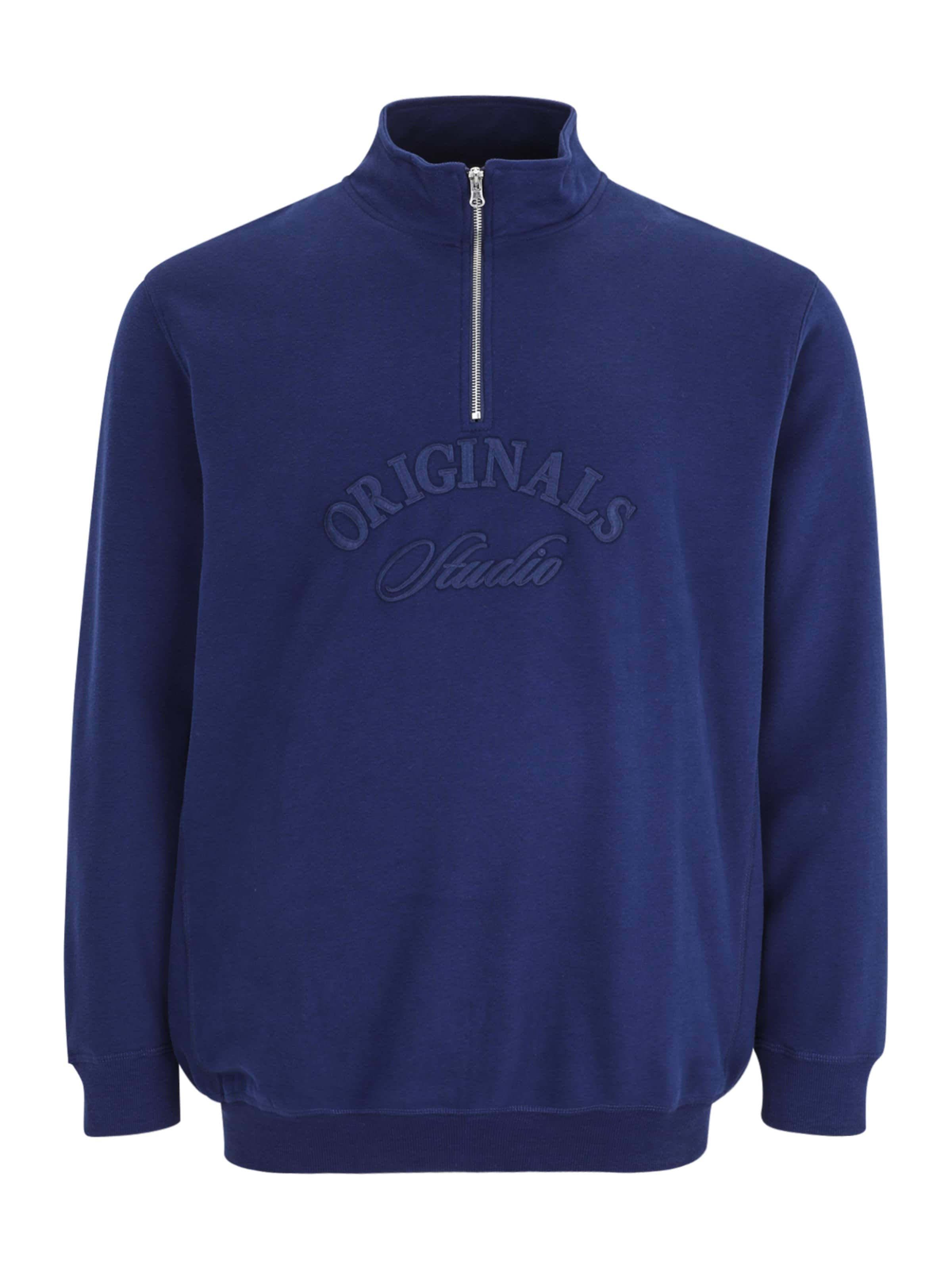 Jack & Jones Plus Mikina 'JORBLEECKER' - Modrá: predná strana