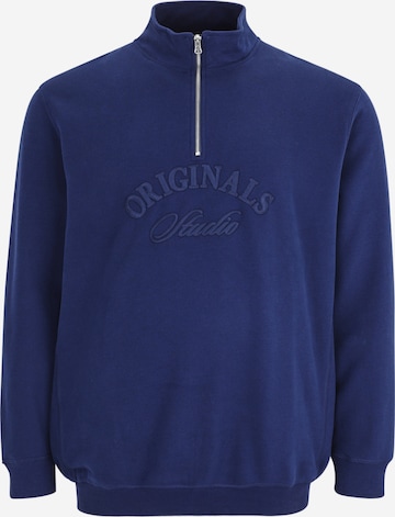 Jack & Jones Plus Collegepaita 'JORBLEECKER' värissä sininen: etupuoli