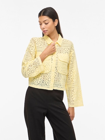 VILA Gebreid vest 'VIMerinda' in Geel: voorkant