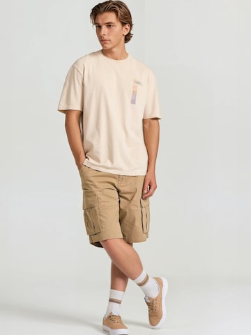 Loosefit Pantalon cargo Funky Buddha en beige
