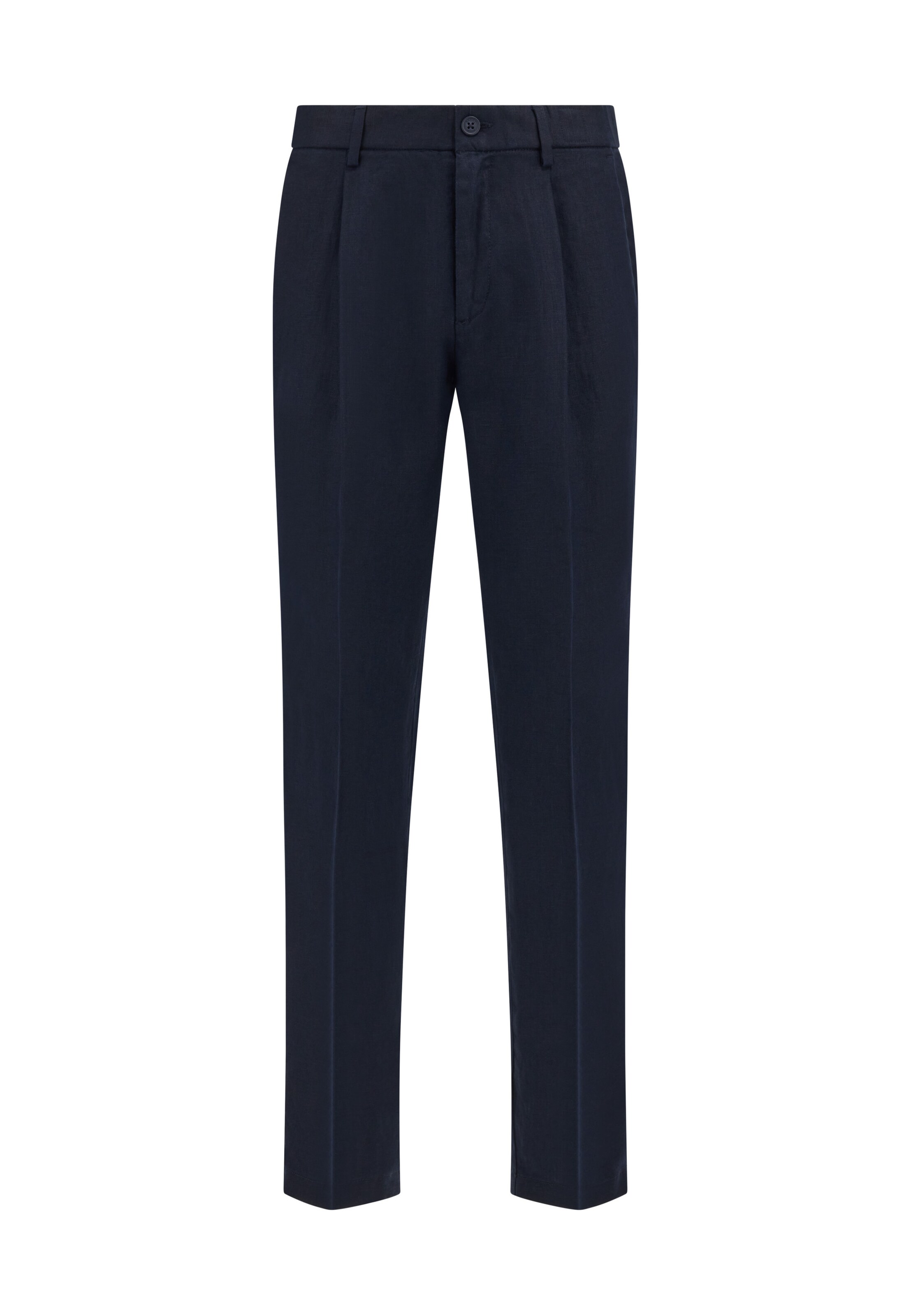 Boggi Milano Regular Pleat-front trousers in Blue: front
