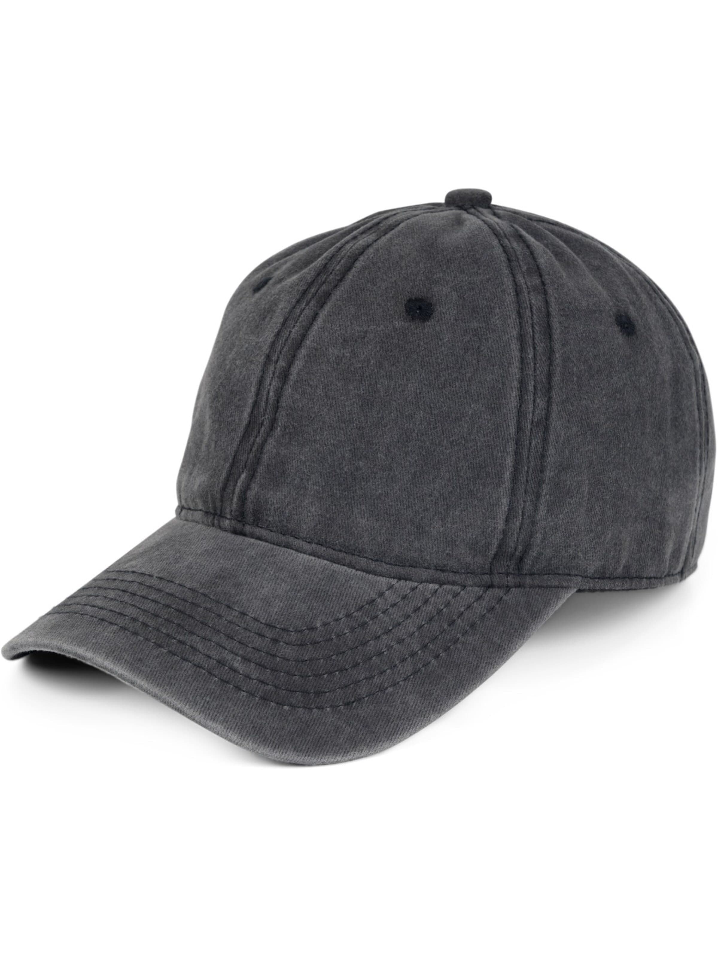 styleBREAKER Cap 'Vintage Baseball Cap Washed Used Look' in Grey: front