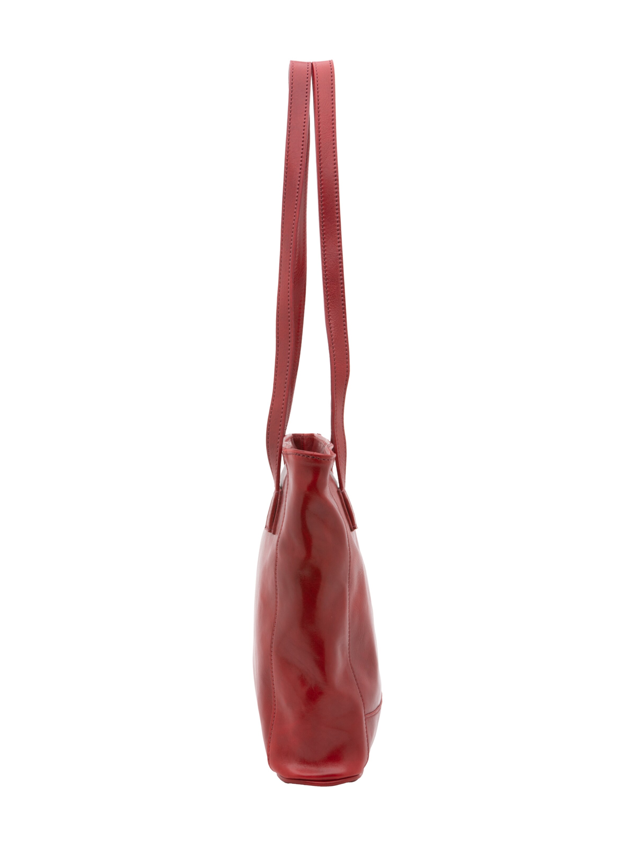 Borsa a spalla 'Borsa a Spalla Donna Cressa Vera Pelle Vacchetta - Chiusura Zip' di I Fratelli in rosso