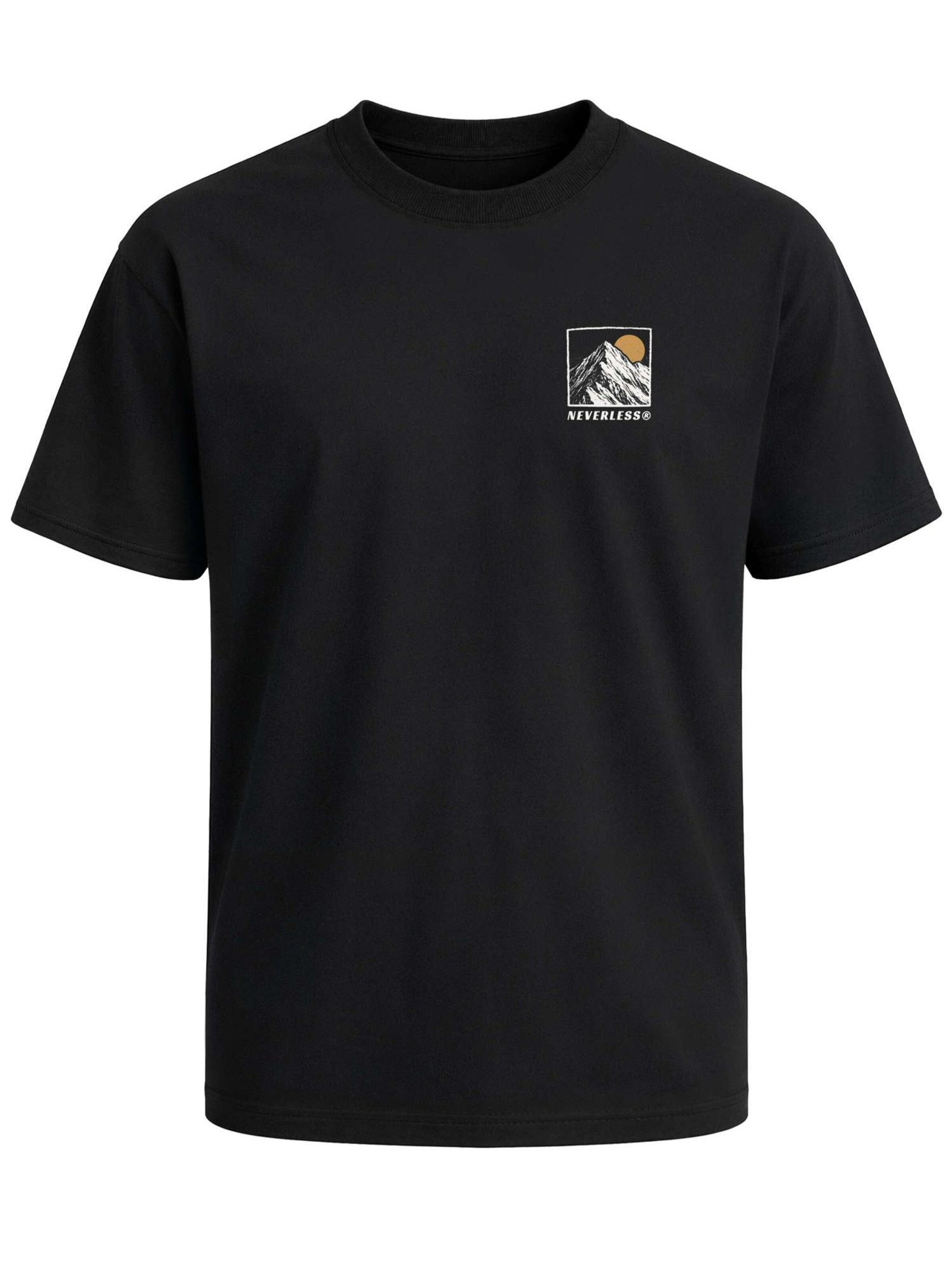 Neverless Shirt 'Mountain Wanderer' in Black