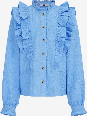 WE Fashion Blouse in Blauw: voorkant