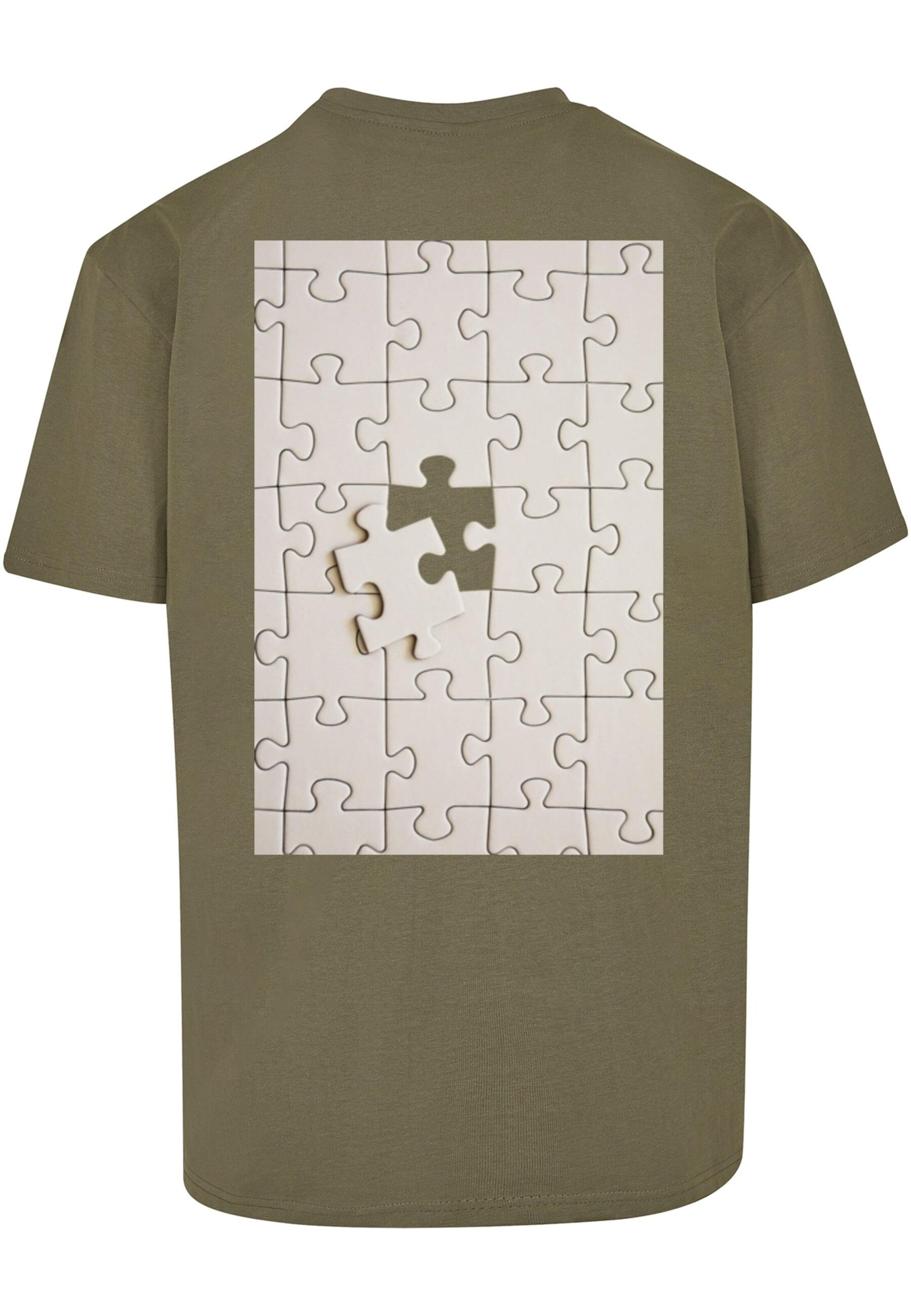 Merchcode T-Shirt 'Missing Peace' in Grün