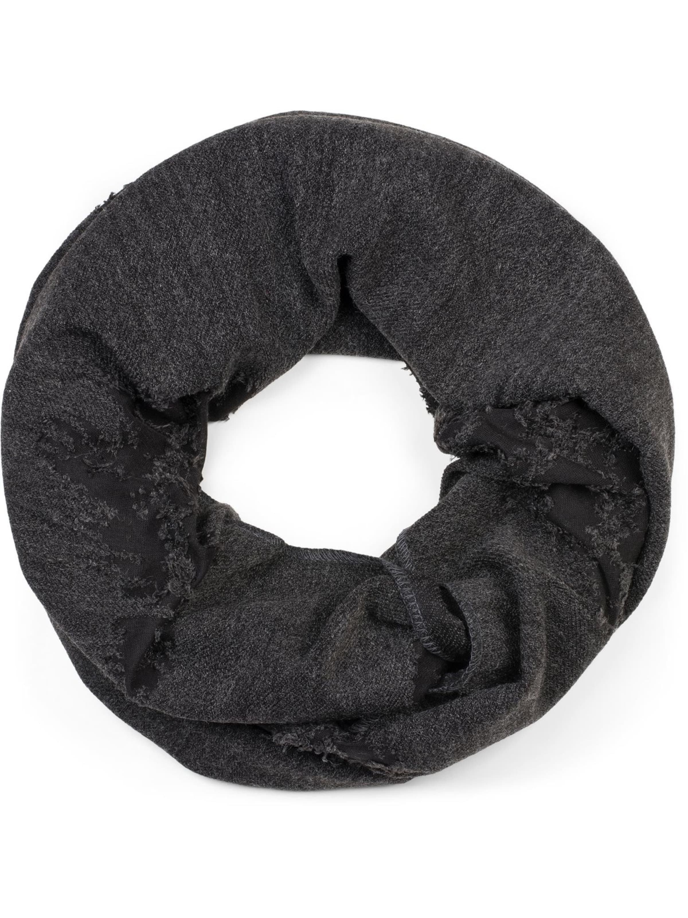 styleBREAKER Schlauchschal 'Loop Schal Destroyed Look'‌‌‌‌‌‌ in Grau: Vorderseite