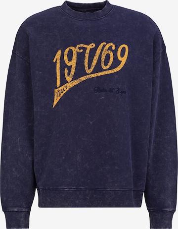 19V69 ITALIA Sweatshirt ' Omero' in Blau: Vorderseite