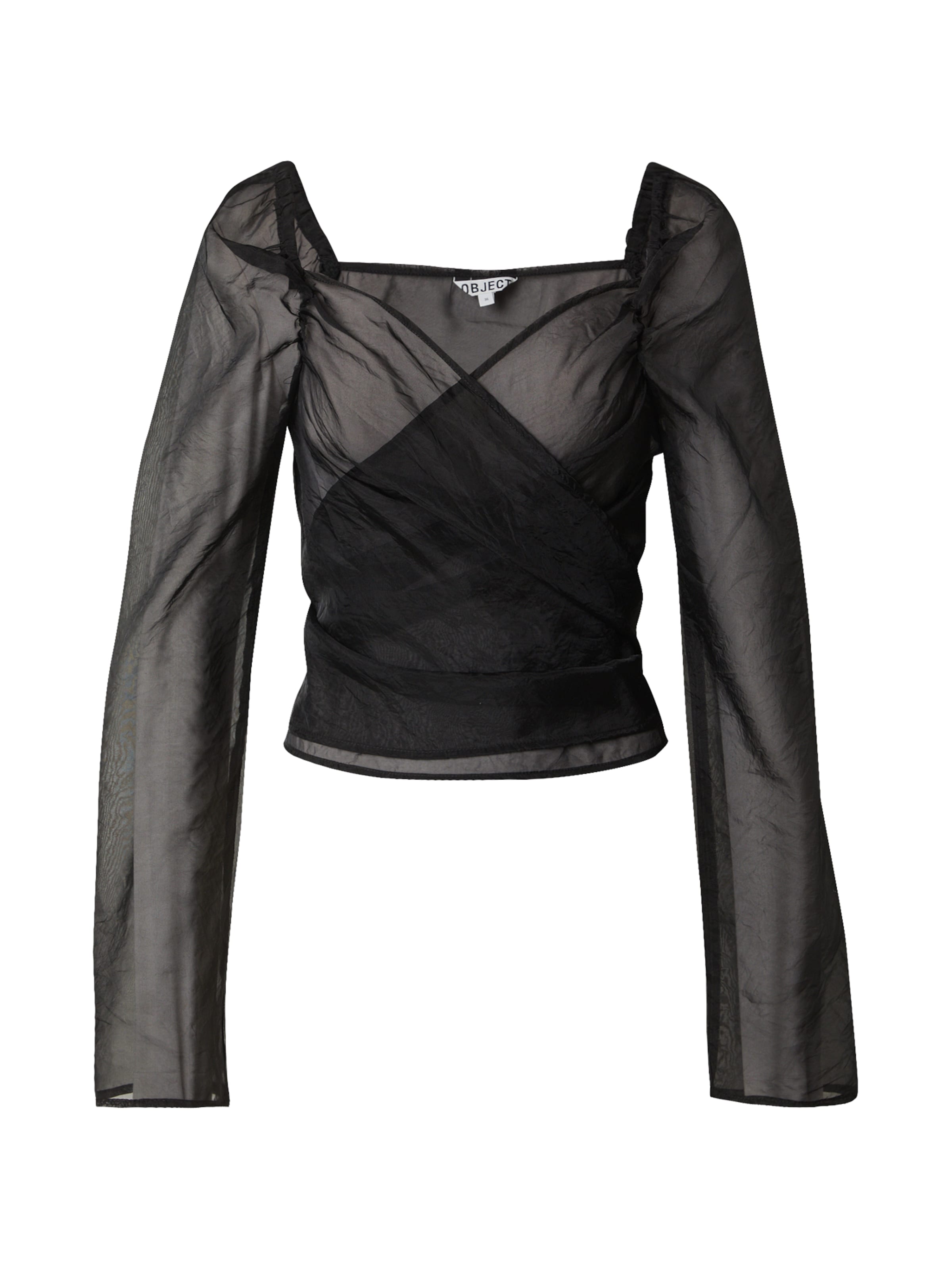OBJECT Bluse 'OBJRIAL' in Schwarz: Vorderseite