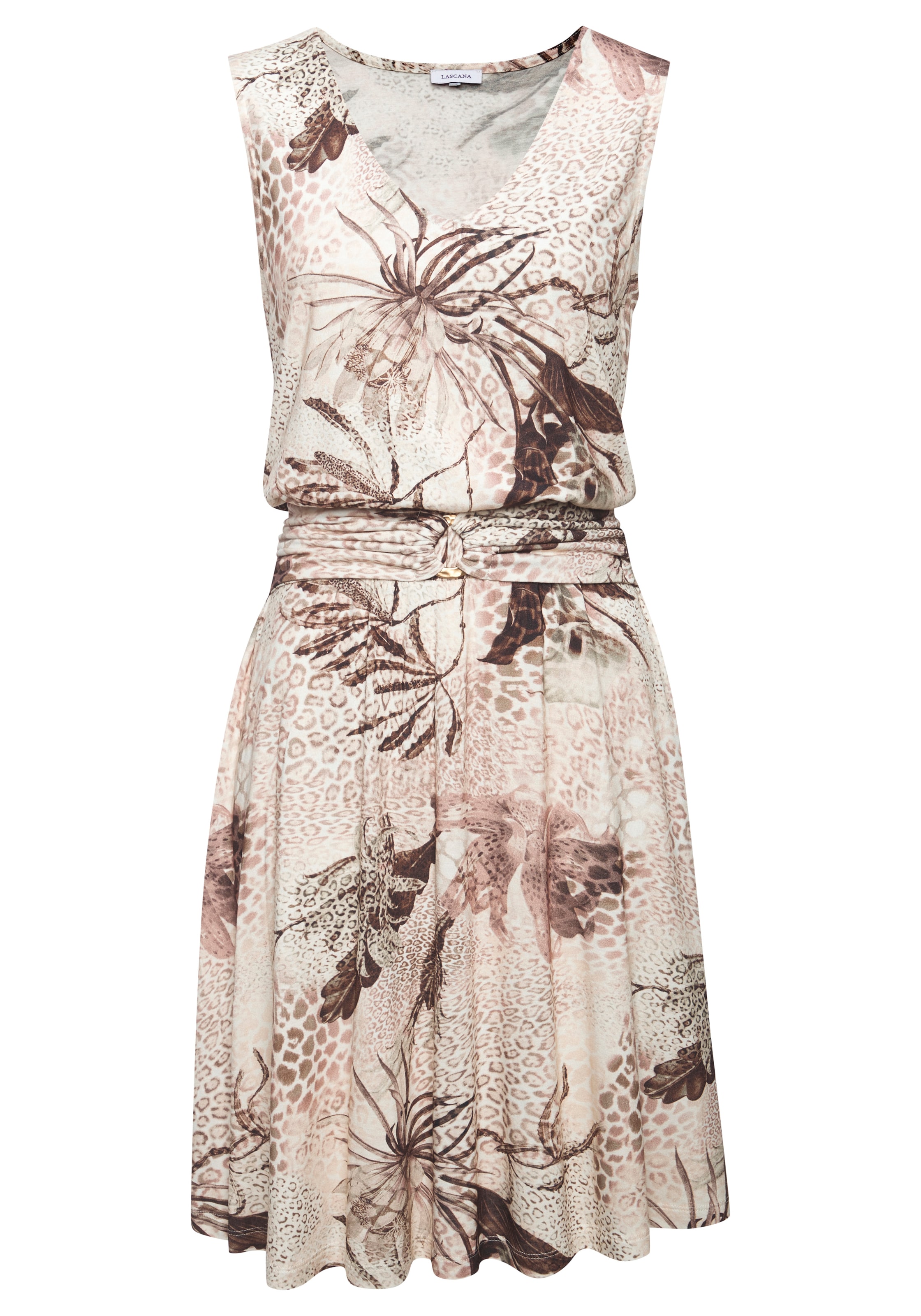 LASCANA Dress in Beige: front