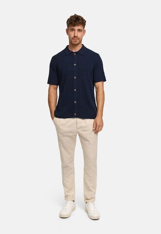 INDICODE JEANS Gebreid vest 'Daxmark' in Blauw