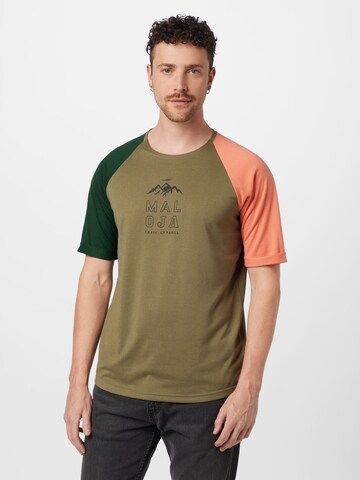 Maloja Funkční tričko 'Anderter' – zelená: přední strana