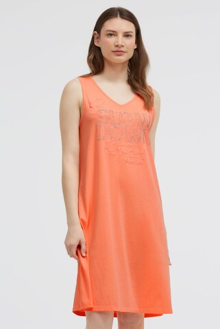 Soccx Basic Beach-Kleid mit Artwork in Orange: Vorderseite