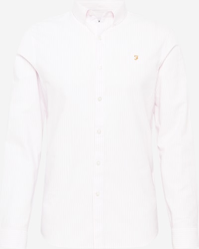 FARAH Overhemd 'BREWER' in de kleur Goudgeel / Pastelroze / Wit, Productweergave