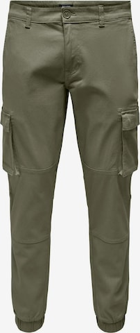 Only & Sons Cargo trousers 'ONSCam Stage' in Green: front