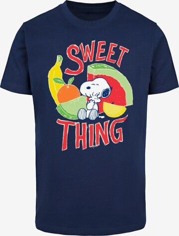 Merchcode T-Shirt 'Peanuts - Sweet thing' in Blau: predná strana