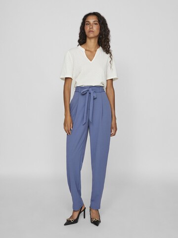 VILA Loose fit Pleat-front trousers in Blue