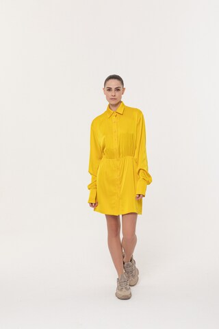 Coupe regular Chemise ET Nos en jaune : devant