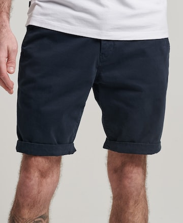 Superdry Slimfit Chinohose in Blau: predná strana