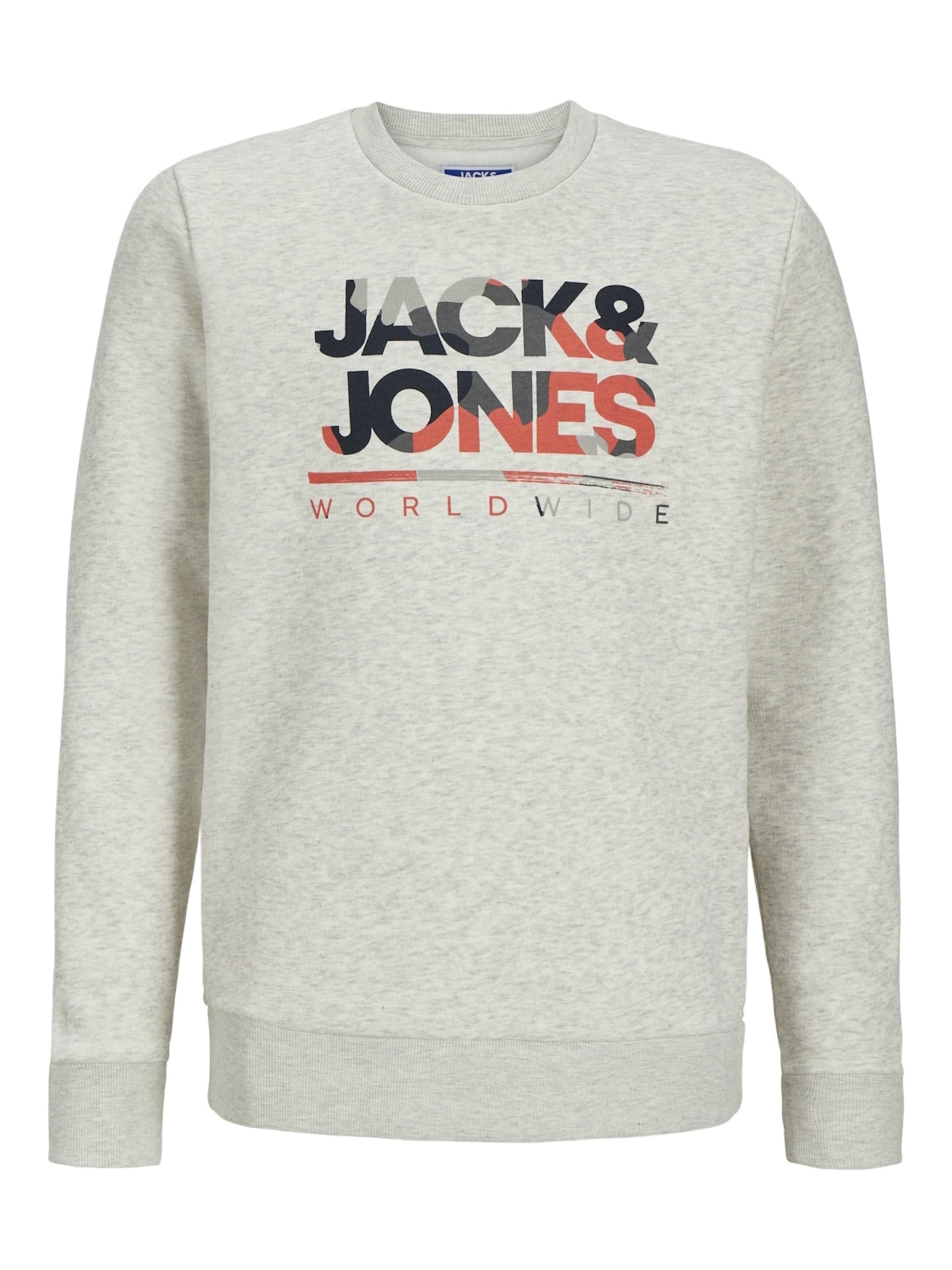 Jack & Jones Junior Sweatshirt 'Luke' in Grau: Vorderseite