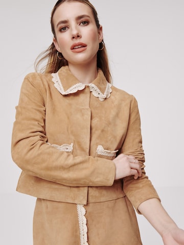 Daahls by Emma Roberts exclusively for ABOUT YOU Between-Season Jacket 'Lucca' in Brown: front