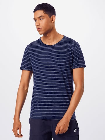 T-Shirt 'Morgan' SELECTED HOMME en bleu : devant