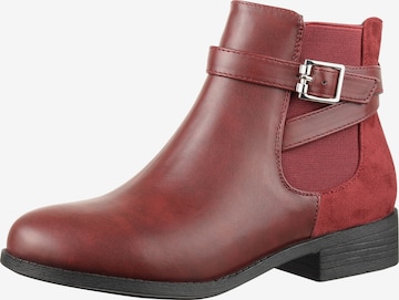Bottines Elara en rouge : devant