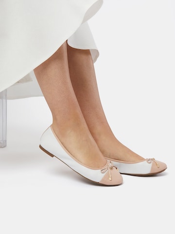 Dune LONDON Ballet Flats 'HARTLYN' in White