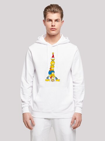 F4NT4STIC Sweatshirt 'The Simpsons Family Christmas Tree' in White: front
