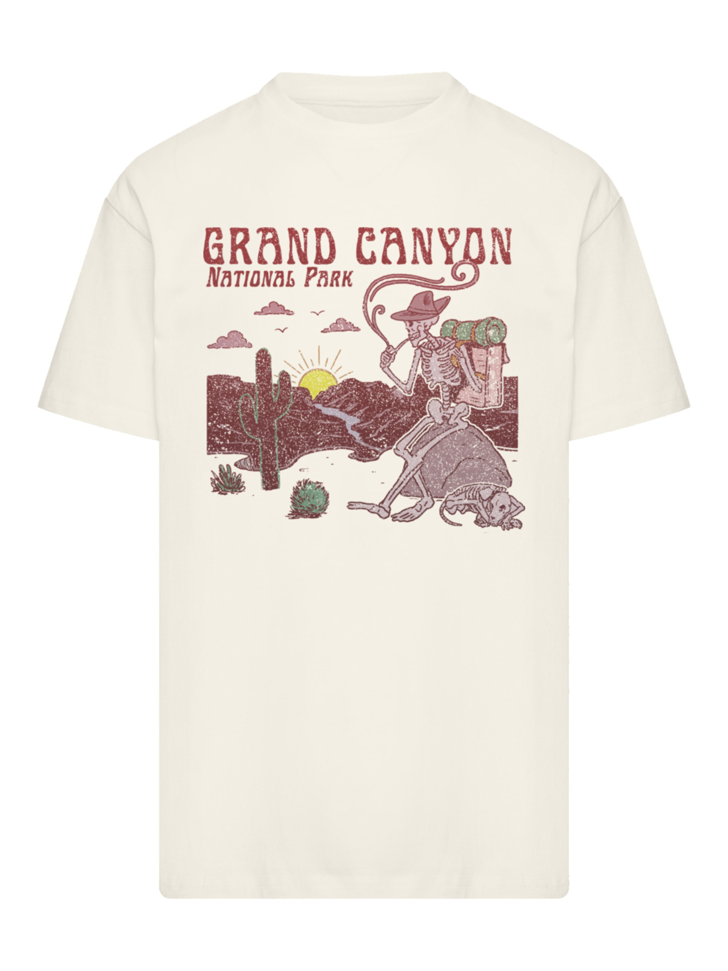 F4NT4STIC Shirt 'US National Parks Grand Canyon Sunrise' in Beige: front