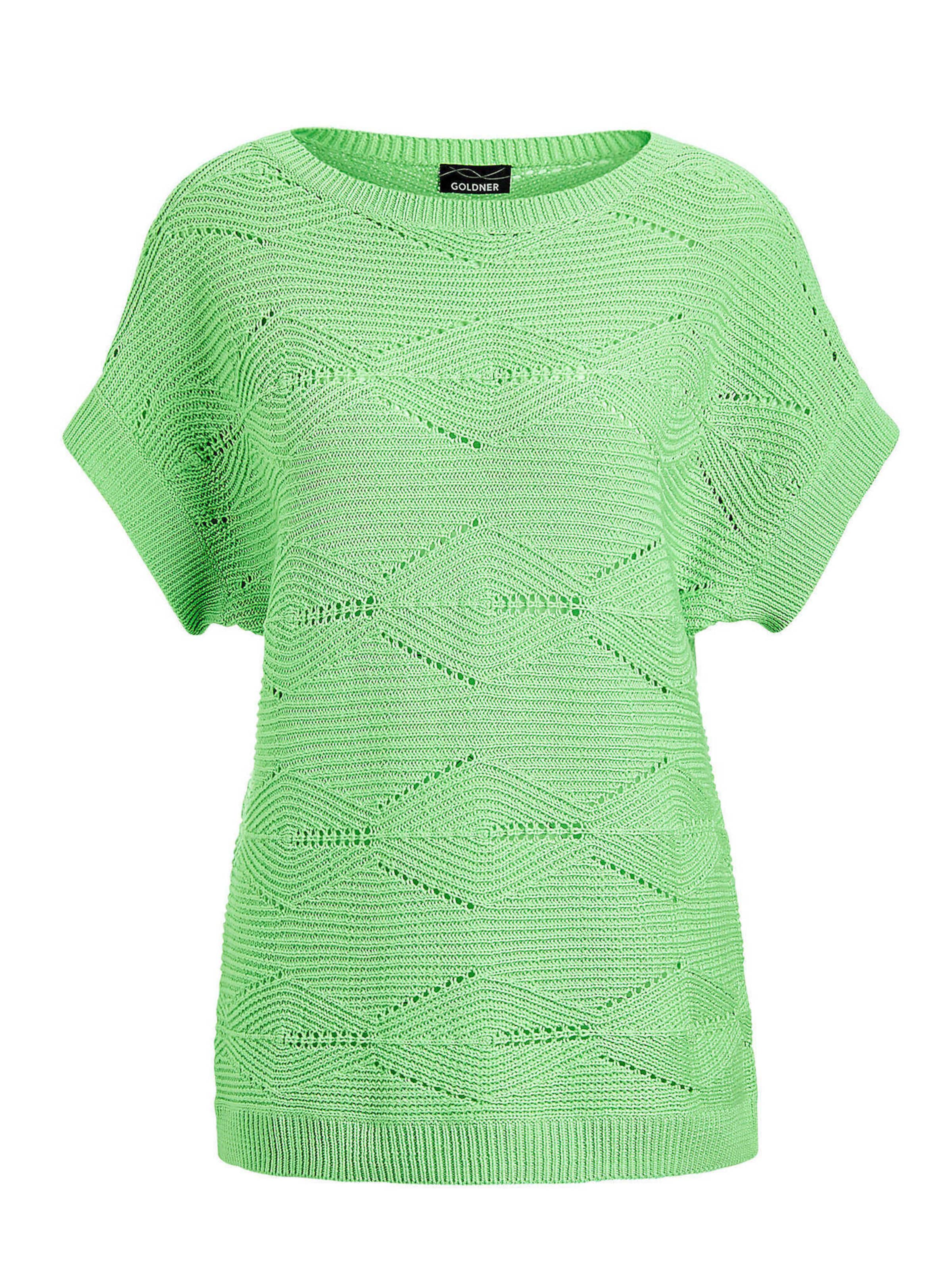 Goldner Pullover in hellgrün, Produktansicht
