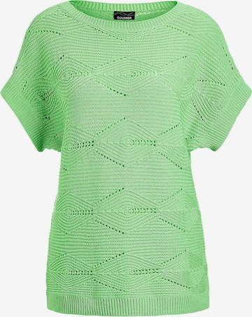 Goldner Pullover in Grün: Vorderseite