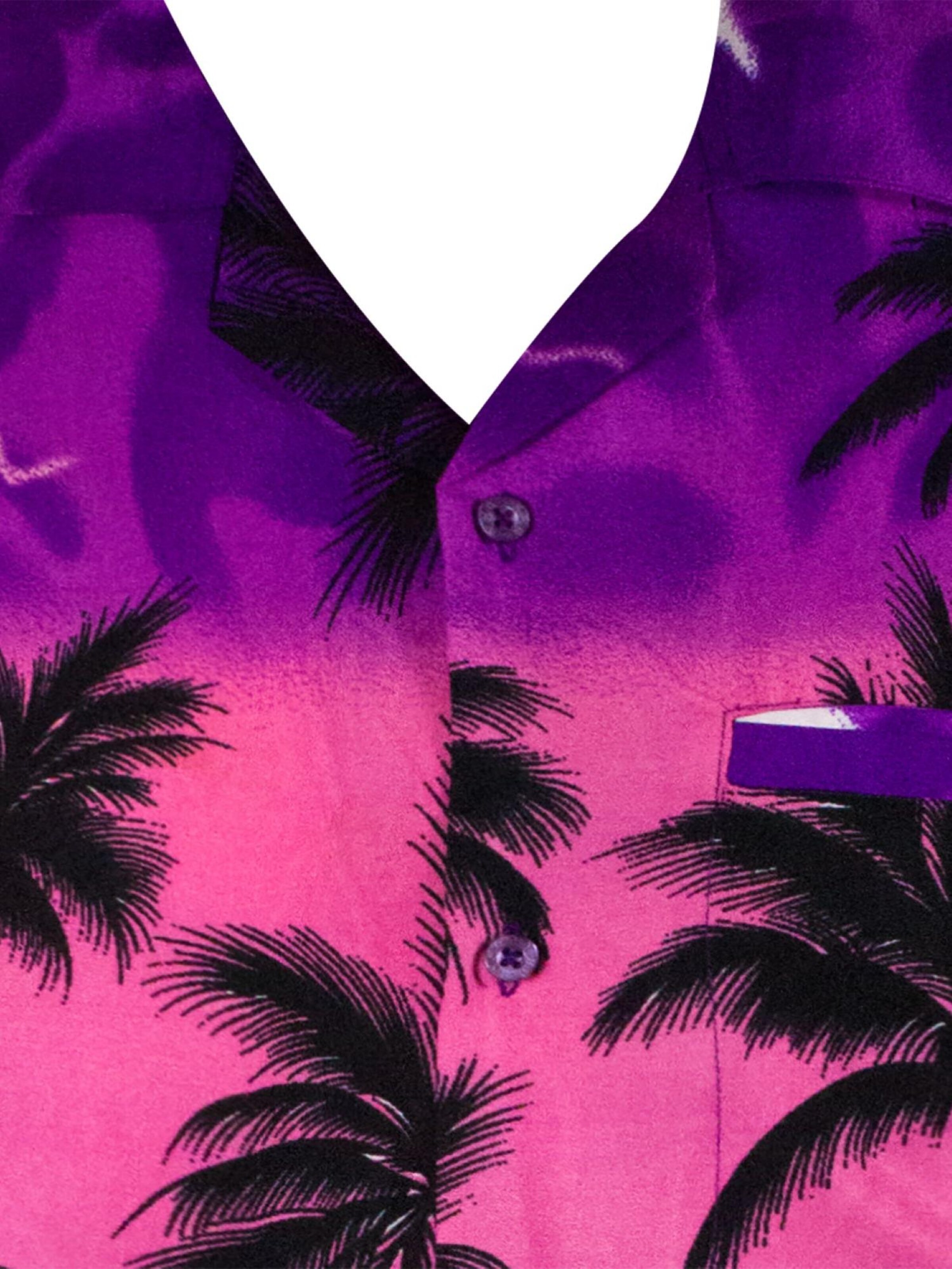 King Kameha Shirt 'Beach Eclectic'‌‌‌‌‌‌‌ in Lila