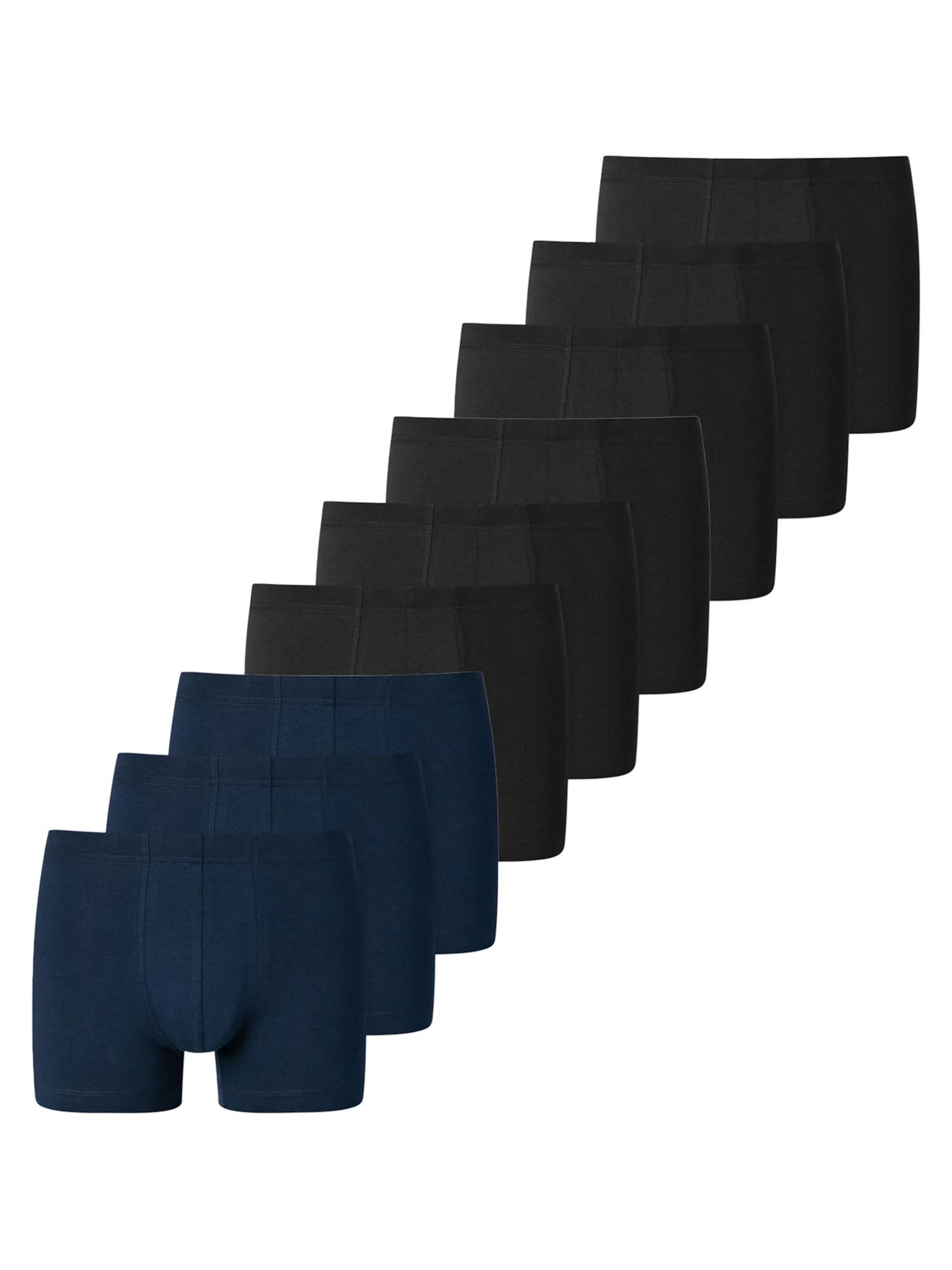 SCHIESSER Boxer shorts '95/5 Essentials - Organic Cotton' in mottled black, Item view