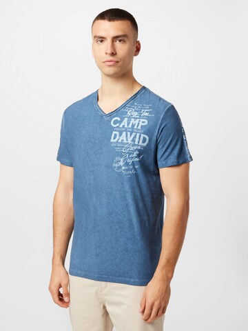 CAMP DAVID T-shirt i blå: framsida