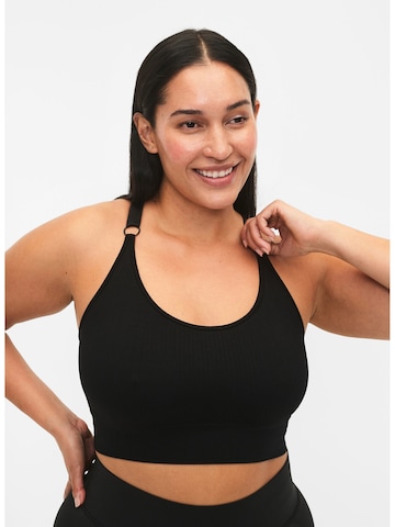 Active by Zizzi Bustier Sports-BH 'AMY' i sort: forside