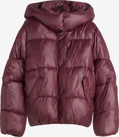 Bershka Zimná bunda - vínovo červená, Produkt