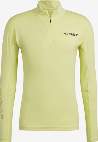 adidas Terrex Funktionsshirt in Gelb: front