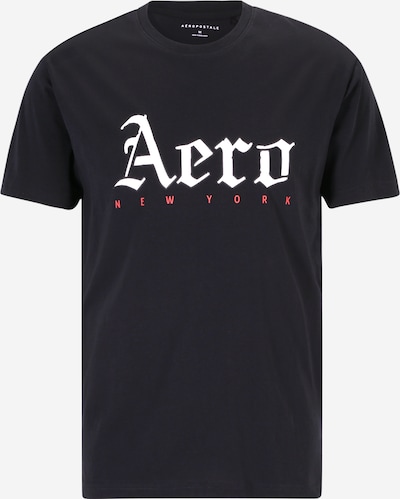 AÉROPOSTALE T-Shirt en rouge vif / noir / blanc, Vue avec produit