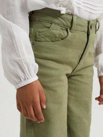 WE Fashion Wide Leg Jeans i grøn