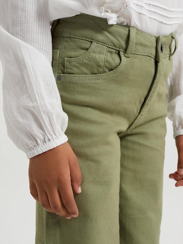WE Fashion Szeroka nogawka Jeansy w kolorze zielony