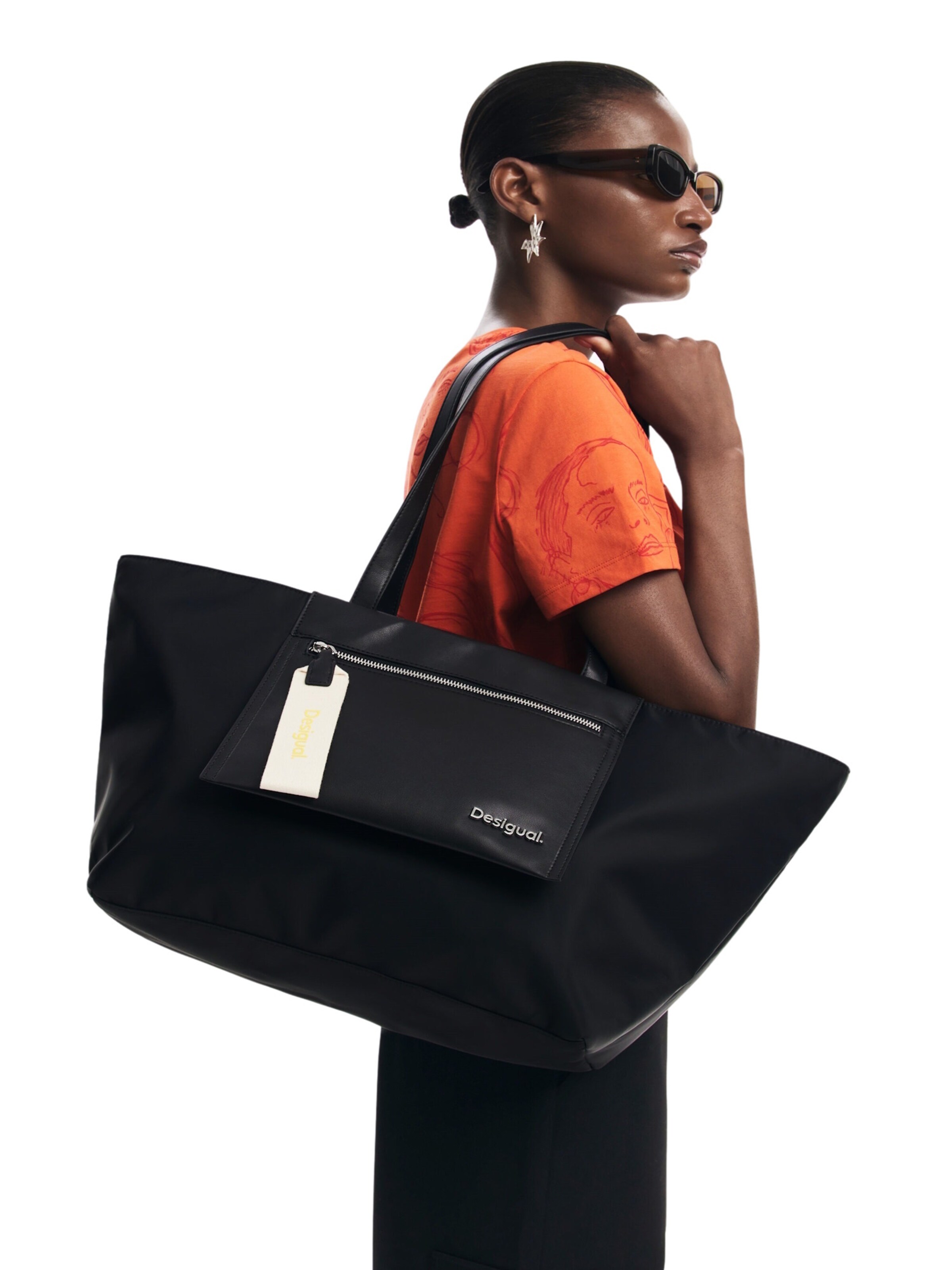 Desigual Shopper 'Priori Cahuil' in Schwarz