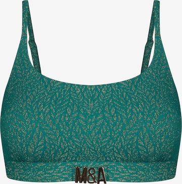 Marc & André Bralette Bikini Top in Green: front