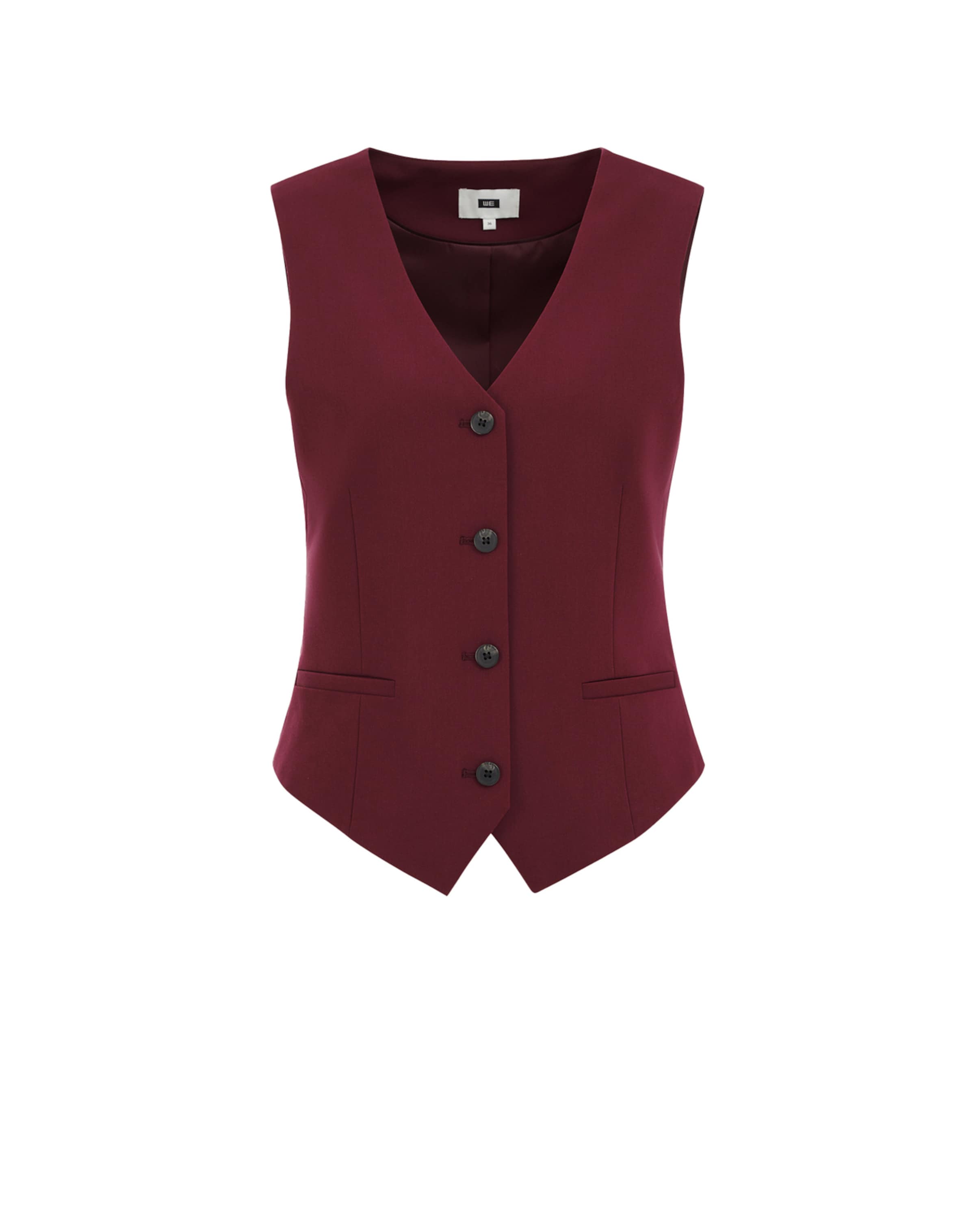 Vestă de costum de la WE Fashion pe roșu: față