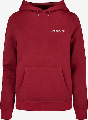 Merchcode Sweatshirt 'Break The Rules' in Rood: voorkant