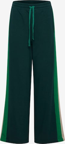 The Jogg Concept Wide leg Broek 'SAFINE' in Groen: voorkant