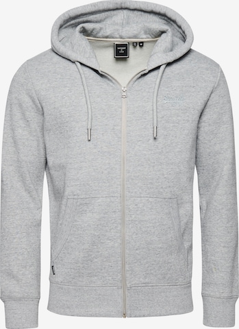 Superdry Zip-Up Hoodie in Grey: front